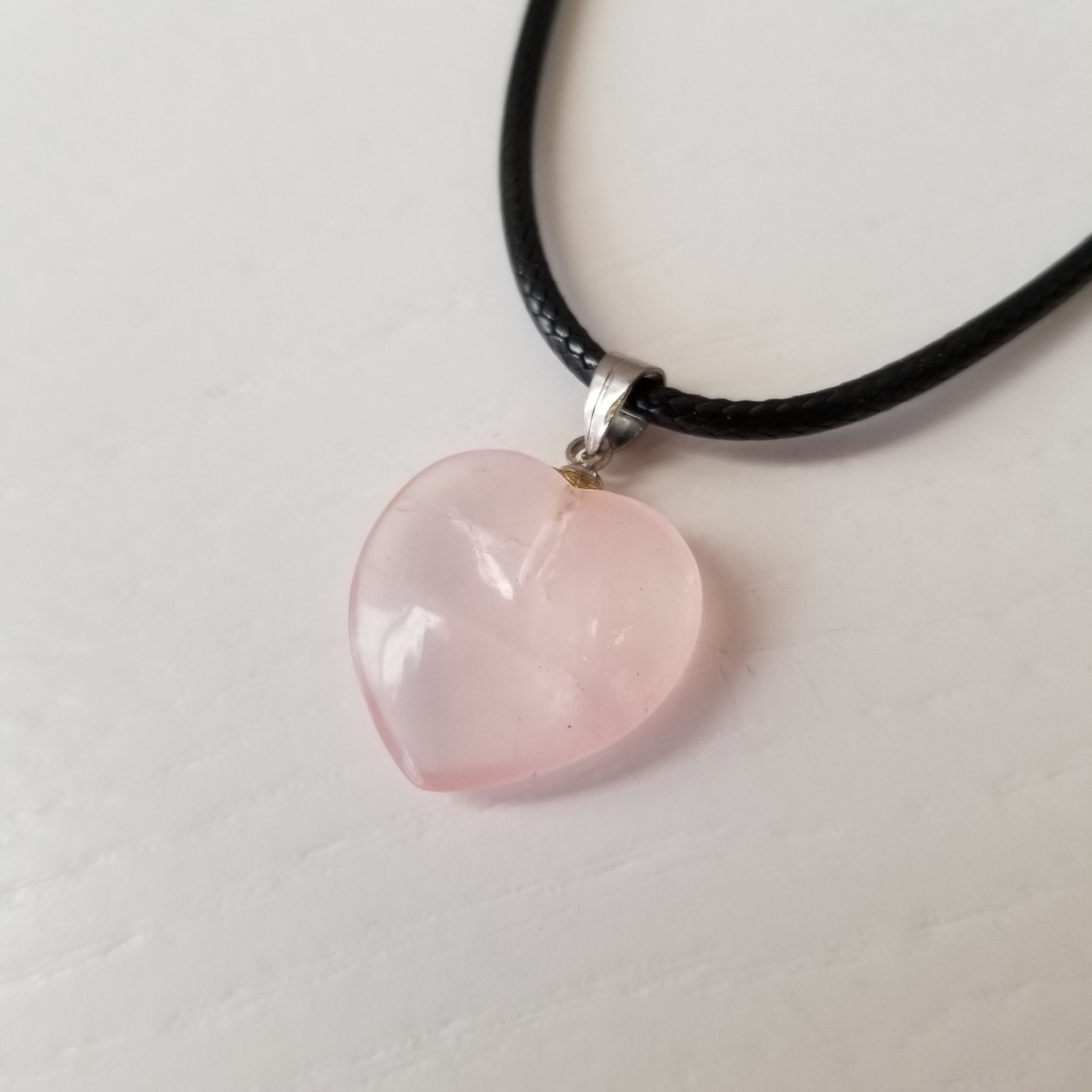 Rose Quartz Heart Necklace